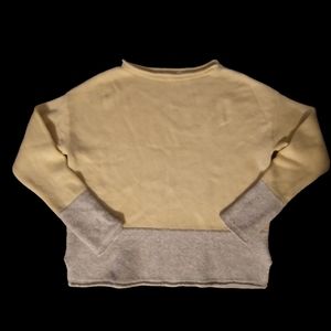 Athleta Women's Brindle Border 100% Wool Sweater Size L